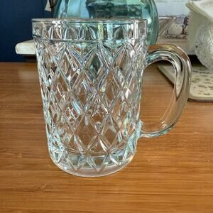 Vintage‎ Paul Sebastian Crystal Glass Coffee Mug 12 Oz France EUC